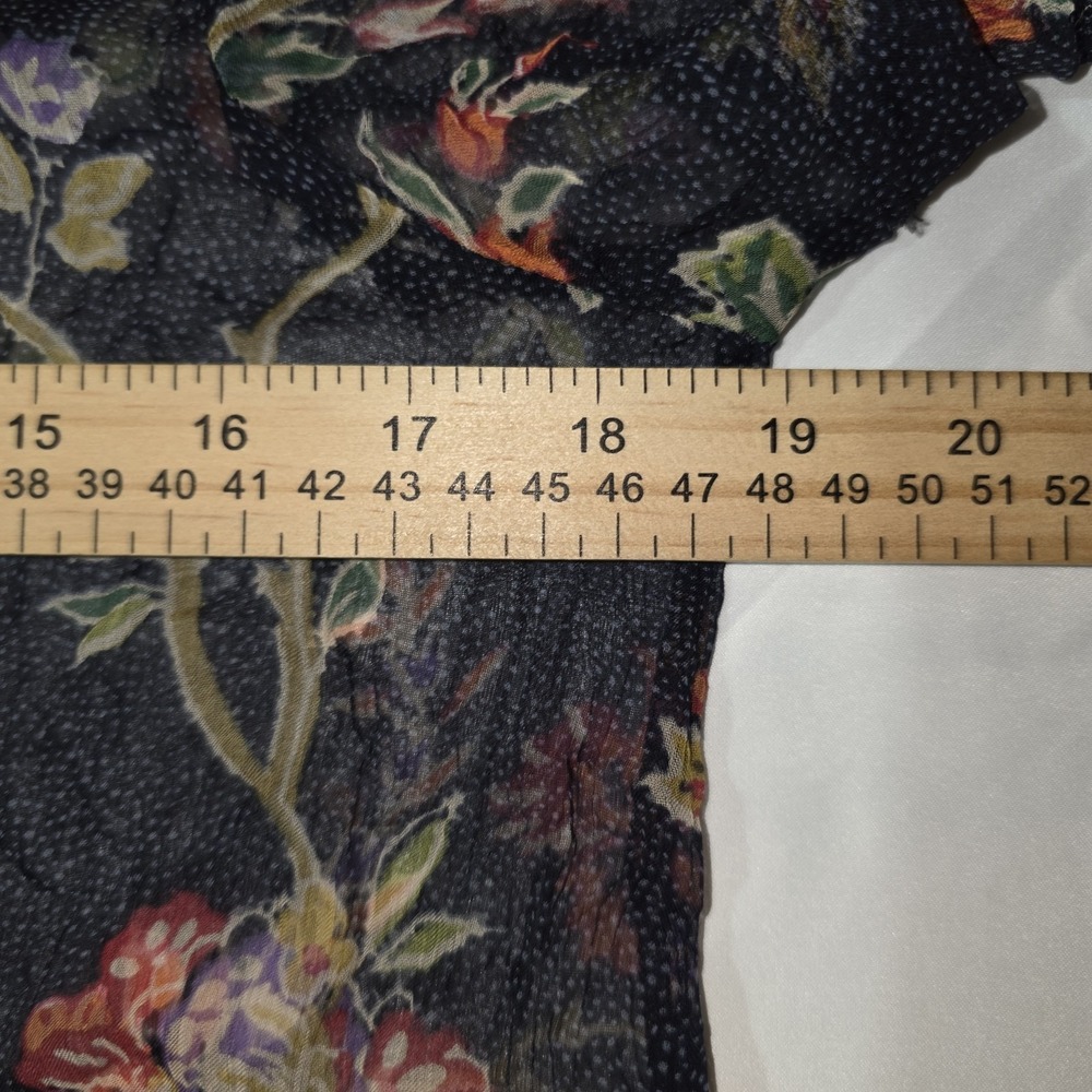 Maeve Anthropologie Babydoll Dress Womens S Forest Fairy Sheer Romatic V Neck - Picture 9 of 11